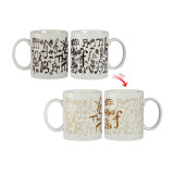 High Quality Round Handle Matt Magic Mug Color Changing Mug