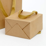 custom craft paper packaging bags with logo bolsas de papel printing shopping brown kraft paper bag with handle