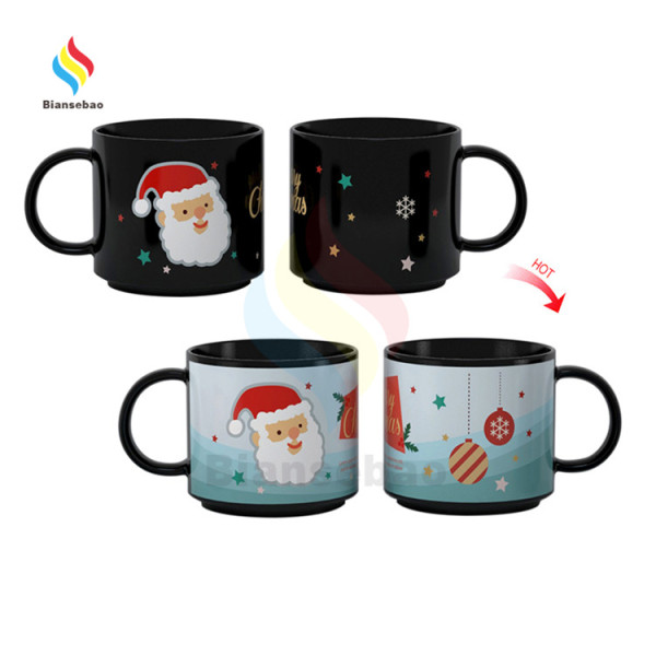 Hot selling wholesale customized 11oz magic mugs heat temperature color changing ceramic coffee mugs cups
