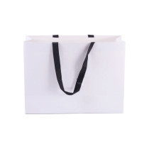 Classic Simple Style High-end Factory Wholesale Underwear Clothing Souvenir Custom Packaging White Gift  Bag Ribbon