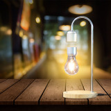 wood magnetic levitation light base levitating floating and spinning for lamp