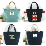 Kid like cartoon tote cotton beach bag