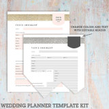 Personalised A4 Customized Loose-Leaf Binder Wedding Planner Organizer