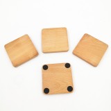 Table protection non-sliding feet back wooden tea coasters