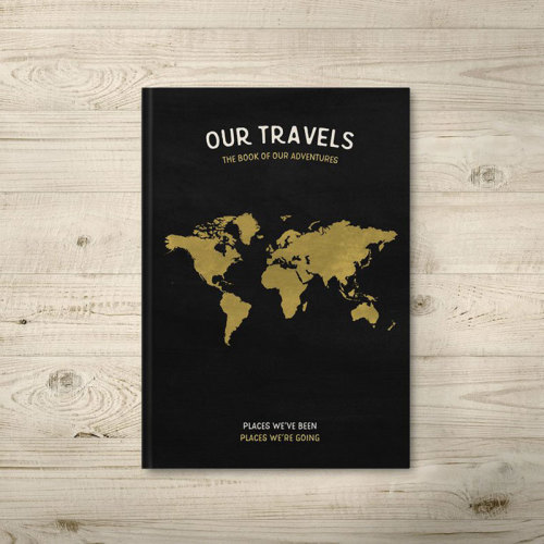 Black Hardcover Custom Notebook Travel Journal Planner