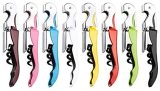 Colorful Promotional gift Custom Multifunction Double Hinged Stainless Steel Professional Waiters Corkscrew Wine Bottle Opener