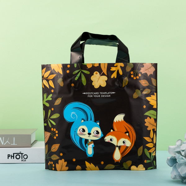 factory wholesale custom high quality personalized printing logo handle plastic shopping bag