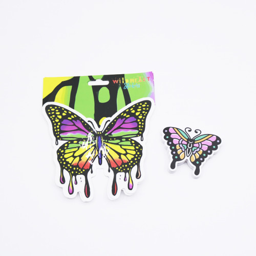High Quality Custom Adhesive Pvc Waterproof Fashionable Flower Butterfly Stickers