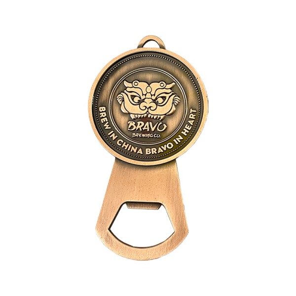 Manufacture cheap copper enamel 3D bottle opener magnetic zinc alloy metal beer opener for gift