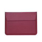 PU Leather Sleeve Case Laptop Leather Stand Cover Portable Notebook Protector Bag For Macbook 13 15 inch