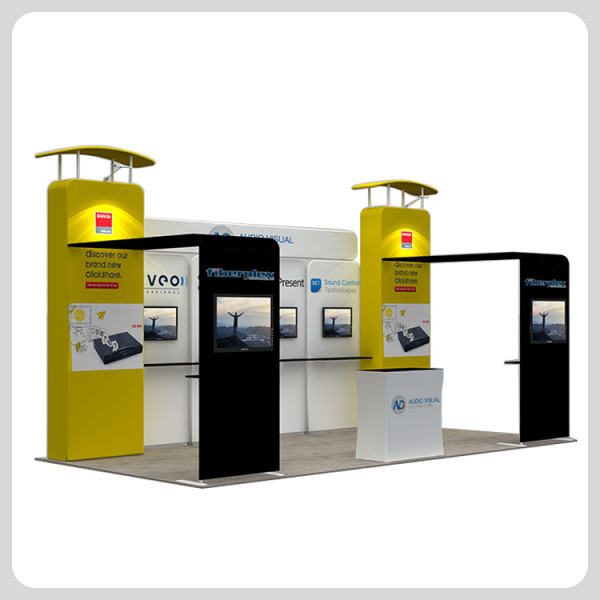 modular folding exhibition system booth 20ft x 20ft for trade show