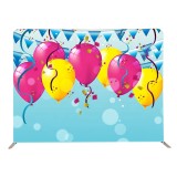 8ft Straight Trade show aluminum tube Backdrop Display banner stand backdrop