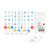 5Pcs Waterproof PVC Material NFC Stickers Smart Adhesive NTAG215 Tags For iOS and Android