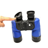 7x50 Waterproof Fogproof Military Marine Binoculars w/Internal Rangefinder & Compass for Navigation,Boating,Fishing