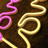 Led Wall Advertising Neon Signs Love Shaped Led Neon Light For Home Wedding Decoration