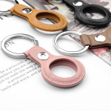 Luxury PU Leather Keychain Protective Cover for Apple Airtags Tracker Anti-Lost Airtag Case Sleeve Hang Cases Shell