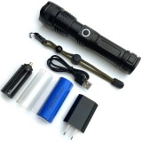 19W 4000lm Super Bright Tactical Flashlight 5 Modes Zoomable Water Resistant Day White Light USB Rechargeable flashlight