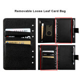 A5 Pu Genuine Leather Custom 6 Ring Binder Planner