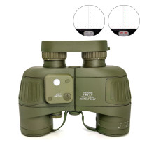Microscopio Night Binoculars Vision Nocturna 7x50 Waterproof Waterproof & Fogproof & Rangefinder & Compass Army Green Porro Bak4