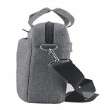 13 Inch Waterproof Nylon,Retractable Handle,Adjustable Shoulder Strap Laptop Storage Bag For Macbook Pro, For Unisex,Gray