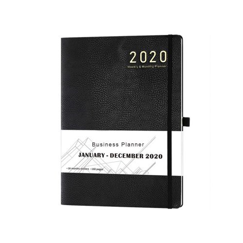 Customized 2022 Leather Agenda Business Planner with Stickers