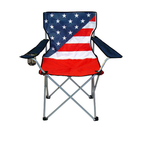 High quality outdoor folding printed american Canada flag beach chair
