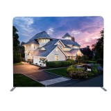 Custom size easy set up aluminum tube portable event backdrop display stand for advertising