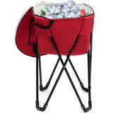 Camping Standing Ice Cooler Bag Folding Portable Leakproof Tub Cooler with Stand and Travel Bag
