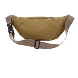 Canvas Waist Bag Large Capacity Outdoor Leisure Sports Travel Shoulder Bag Mobile Phone Belt Bag Fanny Pack