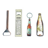 High quality customized factory zinc alloy round shape bottle opener golf with keychain