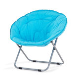 outdoor ergonomic metal cushions baby kid saucer adult round seat children portable backpack mini small folding moon chair
