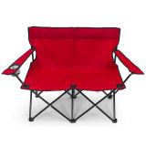 outdoor concert padded metal nylon garden stadium elderly 2 person patio folding bench chair with carry bag shoulder carry strap