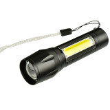 Mini Zoom Focus Flashlight COB + XPE Tactical Torch LED Flashlight USB Rechargeable Waterproof Keychain Flashlight Work Cob