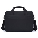 New Design 14 Inch Black Waterproof Canvas Laptop Handbag Notebook Shoulder Bag with Double Zip For Macbook Air