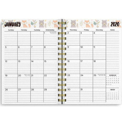 Custom Design Spiral 2022 Teacher Academic Daily Planner