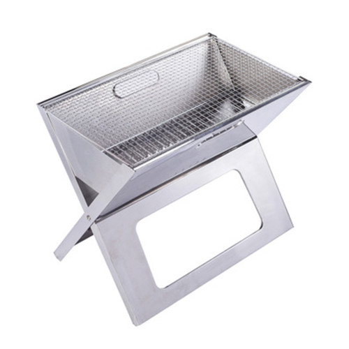 YYBB699 Folding Large Stainless Steel Notebook Type Outdoor BBQ Grill