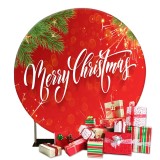 Wedding party event custom logo tension fabric wall display circle backdrop stand