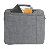 13 Inch Waterproof Nylon,Retractable Handle,Adjustable Shoulder Strap Laptop Storage Bag For Macbook Pro, For Unisex,Gray