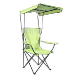 deluxe sea selling price lounge beach black fabric waterproof simple kids chrome folding chair with sunshade umbrella canopy