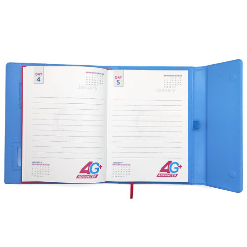 2021 Wholesale OEM Leather PU Cover Binder Daily Custom Logo Printing Planner Business Agenda