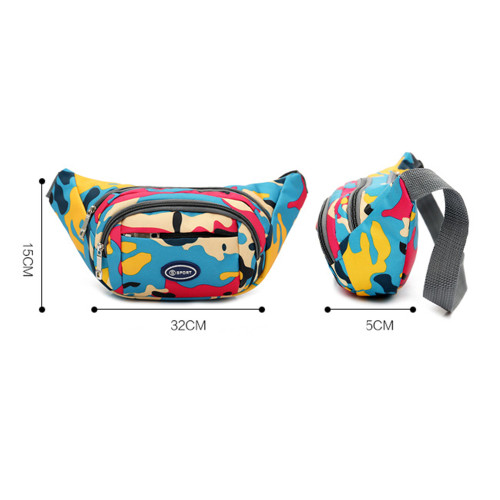 Good quality fashion outdoor sport camouflage unisex customized fanny pack wholesale custom waist bag