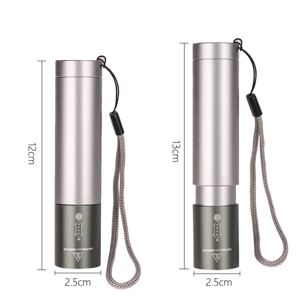 Factory wholesale mini small size T6 3W lighting angle ultra bright torch flashlight for promotion