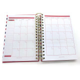 2021 2022New Customized Daily Printing Paper Cover Single Coil Spiral Agenda Planner