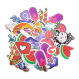Customised Logo Printed UV Protection Water proof PVC Brand Cartoon Vinyl Die Cut Sticker