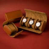 Luxury PU Leather Watch Storage Box Travel Single Watch Case Watch Gift Box for Christmas Anniversary Birthday