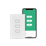 BroadLink S3-TC3 US 3Gang Smart Home Wall Switches Wifi No Netural Line Alexa/Google Voice Control Switch
