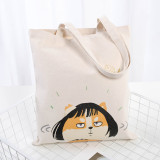 12oz Cheap Customized Logo Tote Shopping Bag Cotton Canvas Bag Custom Silk Item Style Pattern Letter Promotion Bags