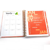 2020 Organizer Customized Printing Sequin Paperboard Cover Gold Edge Spiral Planner