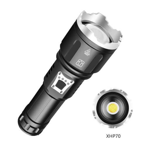 2000lumen  Zoomable 5 Modes Torch Super Bright LED Flashlight Waterproof Tactical Flashlight Powered  26650 Battery XHP70 Torch