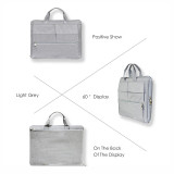 Laptop Sleeve Compatible with 13-16 inch MacBook Air MacBook Pro Notebook Computer Polyester Multifunctional Briefcase Bag Grey